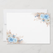 Carte de remerciements Citrouille bleu (Dos)