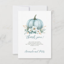 Citrouille bleu automne Baby shower d'Eucalyptus F