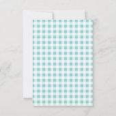 Carte De Remerciements Citrouille Bleu En vichy Plaid garçon Baby shower (Dos)