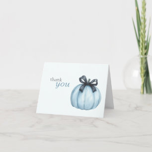 Carte De Remerciements Citrouille bleue à l'aquarelle