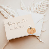 Carte de remerciements Citrouille Boho Fall