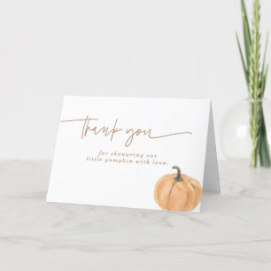 Carte de remerciements Citrouille Boho Fall