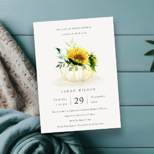 Carte De Remerciements Citrouille de tournesol Floral Fête des mariées In