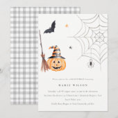 Carte De Remerciements Citrouille d'Halloween Araignée n'importe quel âge (Devant / Derrière)