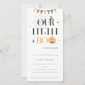 Carte De Remerciements Citrouille d'Halloween Little Boo Anniversaire de (Devant)
