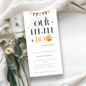 Carte De Remerciements Citrouille d'Halloween Little Boo Anniversaire de