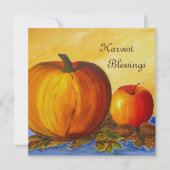 Carte De Remerciements Citrouille et Noix (Devant)