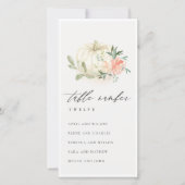 Carte De Remerciements Citrouille floral flou - Numéro de tableau (Devant)