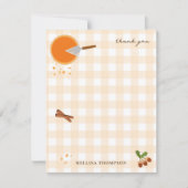 Carte De Remerciements Citrouille Pie Automne automne Thanksgiving (Devant)