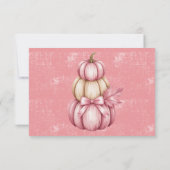 Carte De Remerciements Citrouille rose bébé fille douche (Dos)