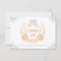 Citrouille Toile Crest Elegant Baby shower garçon