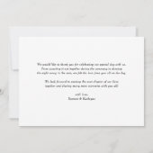 Carte De Remerciements Citrouilles rustiques et tournesols Mariage d'auto (Dos)