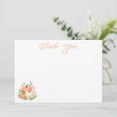 Carte De Remerciements Citrouilles Whimsical Rose & Orange (Debout devant)