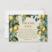 Carte De Remerciements Citrus Blossom Heritage Wedding (Devant)