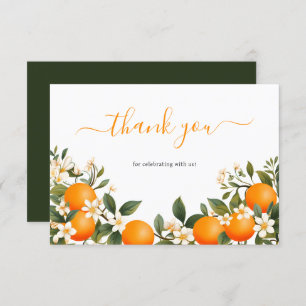 Carte De Remerciements Citrus botanique orange de Little Cutie