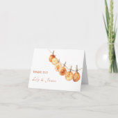 Carte De Remerciements Citrus d'automne rustique séché Orange Garland (Devant)