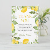 Carte De Remerciements Citrus de citron floral 1er anniversaire (Debout devant)