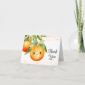 Carte De Remerciements Citrus orange de Little Cutie (Devant)