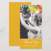 Carte De Remerciements Citrus Photo Mariage botanique (Devant / Derrière)