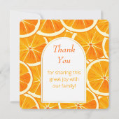 Carte De Remerciements Citrus-Thème Premier anniversaire Numéro "1" (Dos)