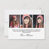 Carte De Remerciements Classe de 2024 GRAD Multi Photo Graduation (Dos)
