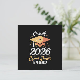 Carte De Remerciements Classe de 2026 compte à rebours en cours Personnal