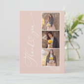 Carte De Remerciements Classe de collage photo de graduation moderne de 2 (Debout devant)