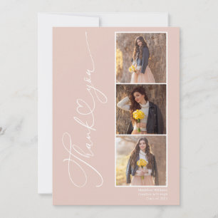 Carte De Remerciements Classe de collage photo de graduation moderne de 2