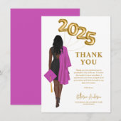 Carte De Remerciements Classe de femmes afro-américaines 2024 (Devant / Derrière)