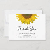 Carte De Remerciements Classe de tournesol rustique de 2025 (Devant)