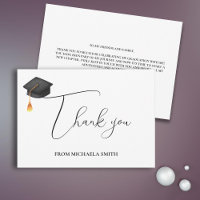 Classeur de Graduation Noire de Script Simple Mode