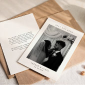 Carte De Remerciements Classic Best Day Ever Wedding Photo