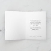 Carte De Remerciements Classic Black & White Wedding Folded (Intérieur)