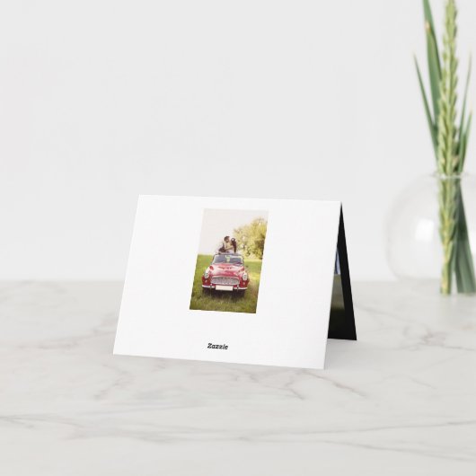 Carte De Remerciements Classic Book Plate 4 Multi Photo Mariage élégant (Dos)