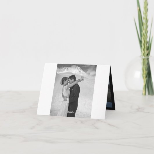 Carte De Remerciements Classic Book Plate 4 Multi Photo Mariage élégant (Dos)