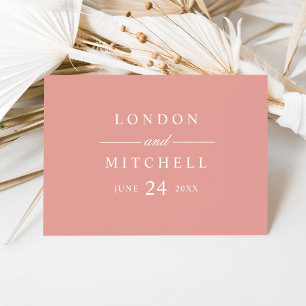 Carte De Remerciements Classic Elegant Rose Gold Wedding Monogram