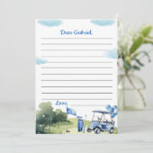 Carte De Remerciements Classic Golf Boy Time Capsule Note Message Card (Debout devant)