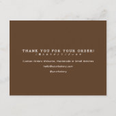 Carte De Remerciements Classic Homemade Bakery Bread Care Instructions (Dos)