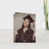 Carte De Remerciements Classic Monogramme S Graduation Cap Photo Moderne (Dos)