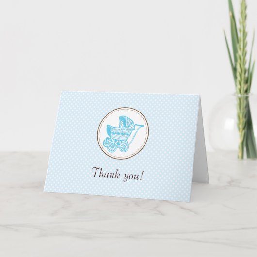 Carte de remerciements classique de Baby shower Pr (Devant)