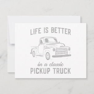 Carte De Remerciements Classique mec camionnette vintage