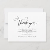 Carte De Remerciements Classique Mémorial Simple Typographie Cursive (Devant)