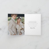 Carte De Remerciements Classique quatre | Mariage multiphoto plié (Intérieur)
