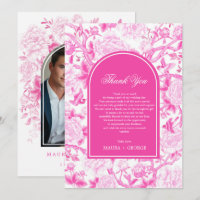 Classy Fuchsia Chinoiserie rose Mariage Photo