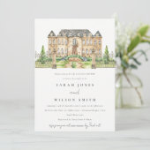 Carte De Remerciements Classy Garden Chateau Manor Couples Douche Invitat (Debout devant)