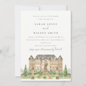 Carte De Remerciements Classy Garden Chateau Manor Couples Douche Invitat (Devant)