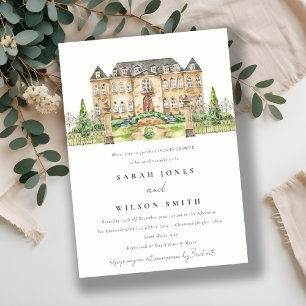 Carte De Remerciements Classy Garden Chateau Manor Couples Douche Invitat