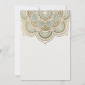 Carte De Remerciements Classy Ornate Gold Turquoise Mandala Vow Renewal I (Dos)