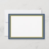 Carte De Remerciements Classy Stylish Gold sur Navy Blue Graduation (Dos)