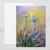 Carte De Remerciements Claude Monet - Agapanthus (Devant / Derrière)